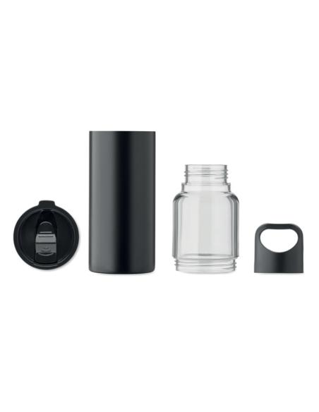 Botella y vaso 2 en 1 Drenovci tritán y acero inoxidable reciclado 610 ml PERSONALIZABLE