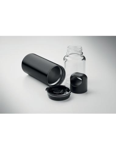 Botella y vaso 2 en 1 Drenovci tritán y acero inoxidable reciclado 610 ml PERSONALIZABLE