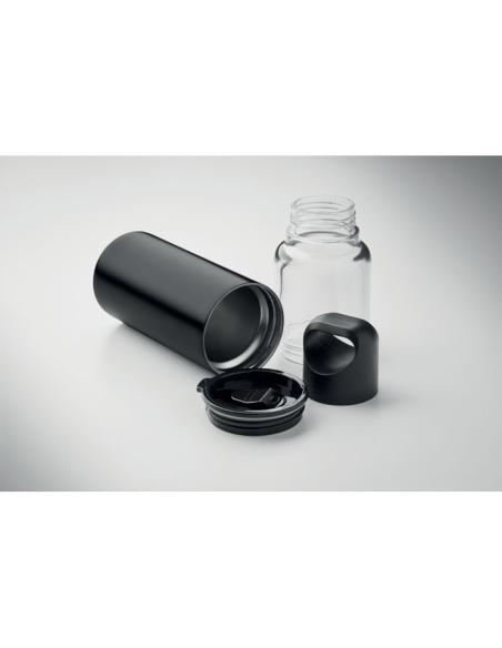 Botella y vaso 2 en 1 Drenovci tritán y acero inoxidable reciclado 610 ml PERSONALIZABLE