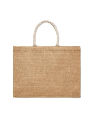 Bolsa de yute y algodón Fukuoka asas cortas PERSONALIZABLE