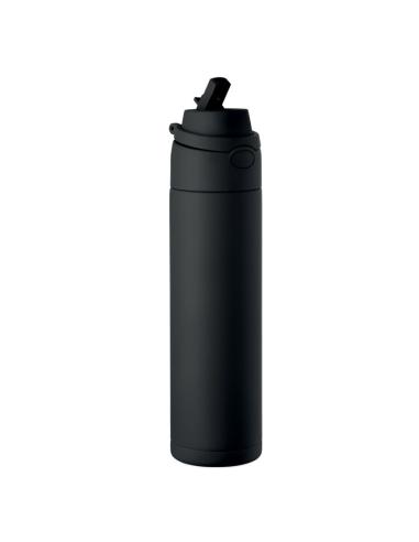 Botella de acero inoxidable reciclado Gaborone pared simple 650ml PERSONALIZABLE