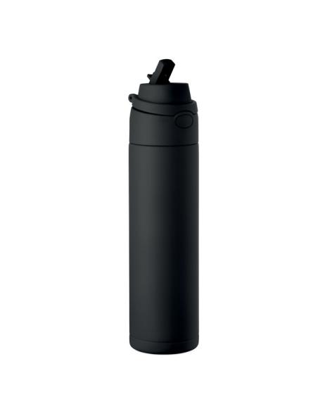 Botella de acero inoxidable reciclado Gaborone pared simple 650ml PERSONALIZABLE