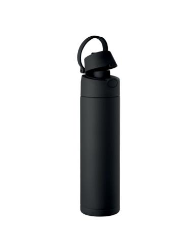 Botella de acero inoxidable reciclado Gaborone pared simple 650ml PERSONALIZABLE