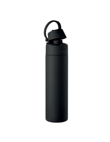 Botella de acero inoxidable reciclado Gaborone pared simple 650ml PERSONALIZABLE