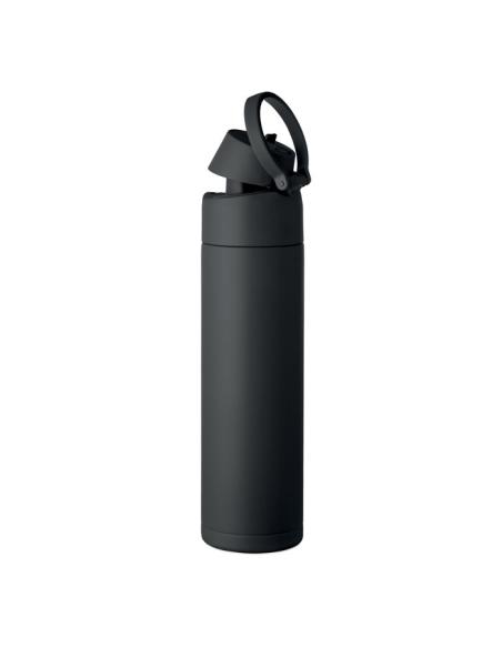 Botella de acero inoxidable reciclado Gaborone pared simple 650ml PERSONALIZABLE