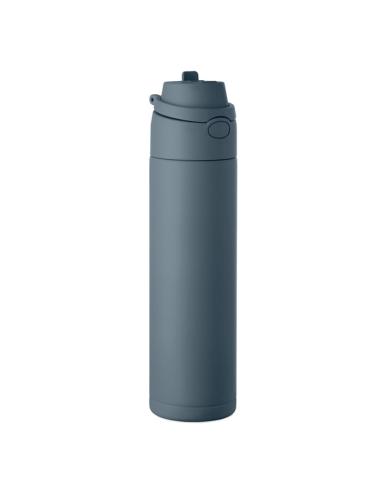 Botella de acero inoxidable reciclado Gaborone pared simple 650ml PERSONALIZABLE
