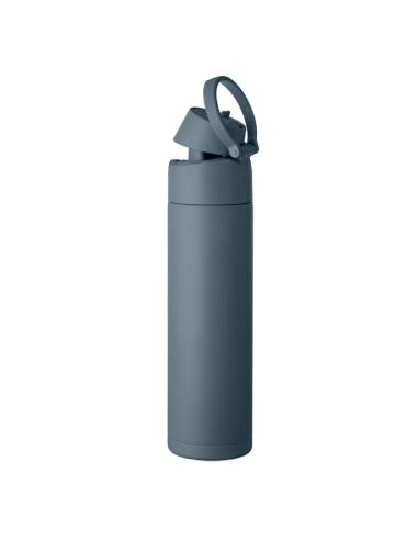Botella de acero inoxidable reciclado Gaborone pared simple 650ml PERSONALIZABLE