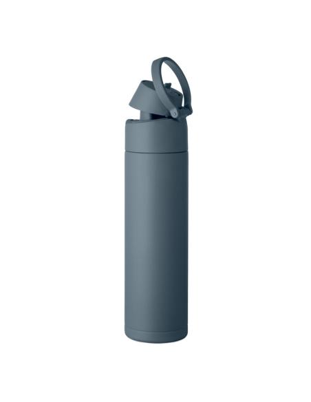 Botella de acero inoxidable reciclado Gaborone pared simple 650ml PERSONALIZABLE
