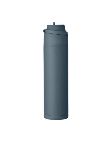 Botella de acero inoxidable reciclado Gaborone pared simple 650ml PERSONALIZABLE