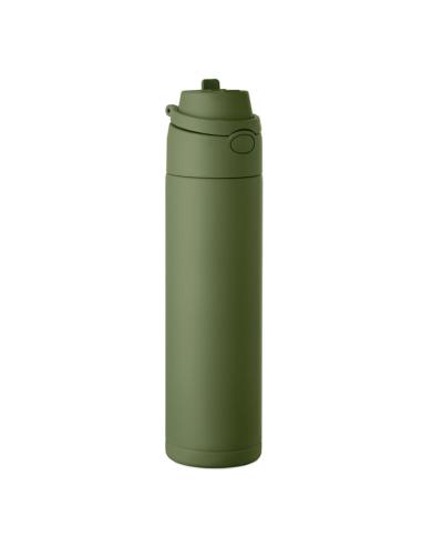 Botella de acero inoxidable reciclado Gaborone pared simple 650ml PERSONALIZABLE