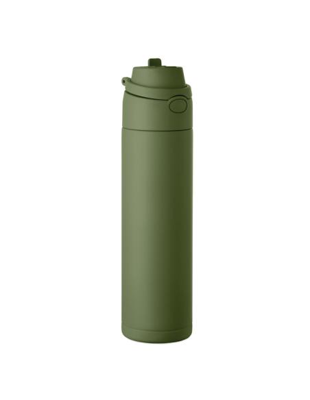 Botella de acero inoxidable reciclado Gaborone pared simple 650ml PERSONALIZABLE