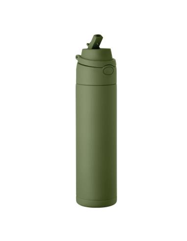 Botella de acero inoxidable reciclado Gaborone pared simple 650ml PERSONALIZABLE