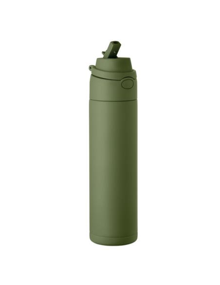 Botella de acero inoxidable reciclado Gaborone pared simple 650ml PERSONALIZABLE
