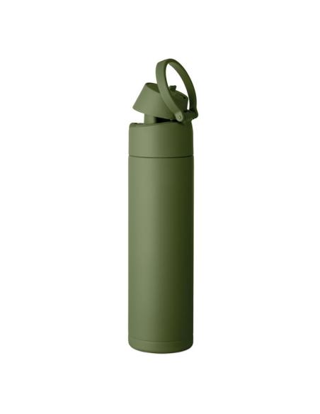 Botella de acero inoxidable reciclado Gaborone pared simple 650ml PERSONALIZABLE