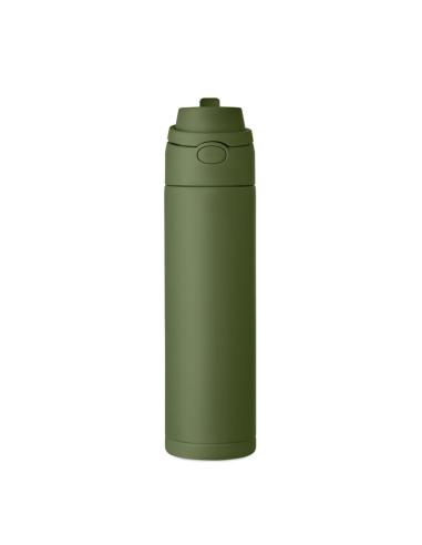 Botella de acero inoxidable reciclado Gaborone pared simple 650ml PERSONALIZABLE