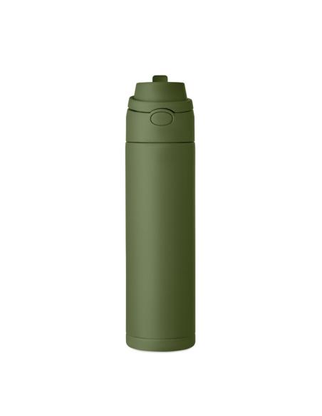 Botella de acero inoxidable reciclado Gaborone pared simple 650ml PERSONALIZABLE