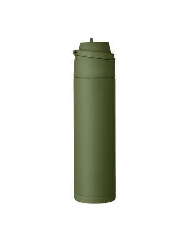 Botella de acero inoxidable reciclado Gaborone pared simple 650ml PERSONALIZABLE