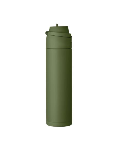 Botella de acero inoxidable reciclado Gaborone pared simple 650ml PERSONALIZABLE