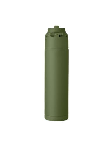 Botella de acero inoxidable reciclado Gaborone pared simple 650ml PERSONALIZABLE