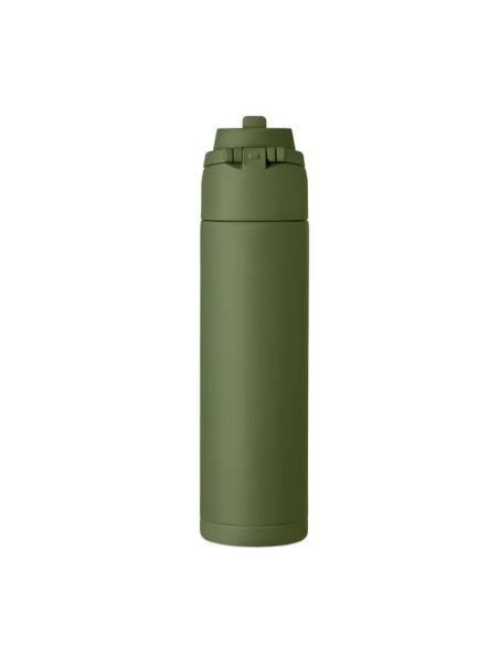 Botella de acero inoxidable reciclado Gaborone pared simple 650ml PERSONALIZABLE