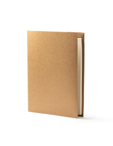 Carpeta de cartón reciclado La Asomada con bloc y bolígrafo PERSONALIZABLE