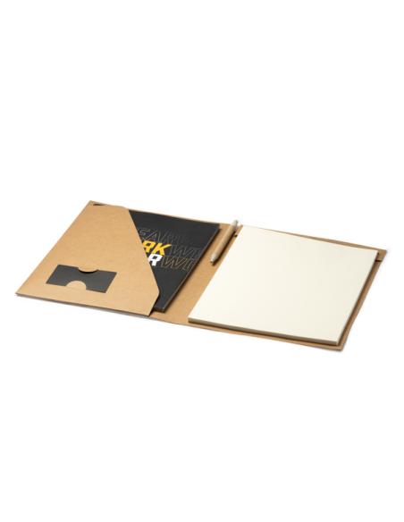 Carpeta de cartón reciclado La Asomada con bloc y bolígrafo PERSONALIZABLE