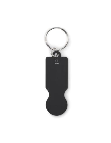 Llavero DE ALUMINIO RECICLADO Essen con ficha de carrito PERSONALIZABLE