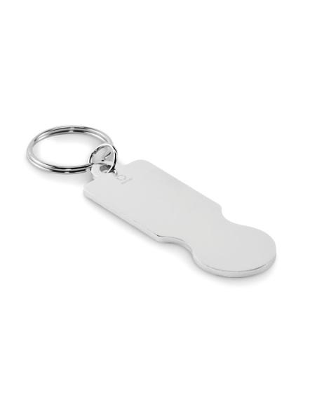 Llavero DE ALUMINIO RECICLADO Essen con ficha de carrito PERSONALIZABLE