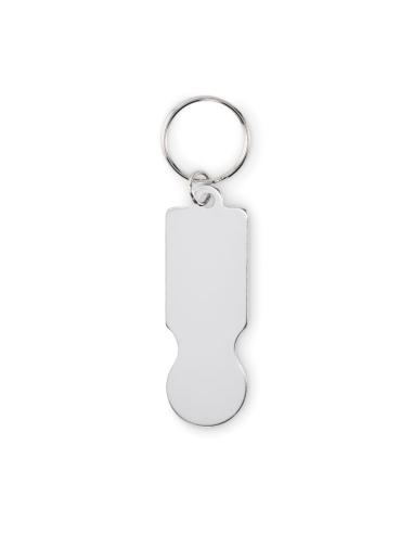 Llavero DE ALUMINIO RECICLADO Essen con ficha de carrito PERSONALIZABLE