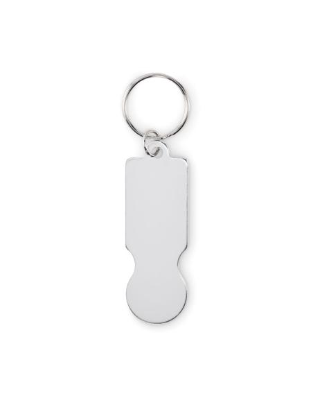 Llavero DE ALUMINIO RECICLADO Essen con ficha de carrito PERSONALIZABLE