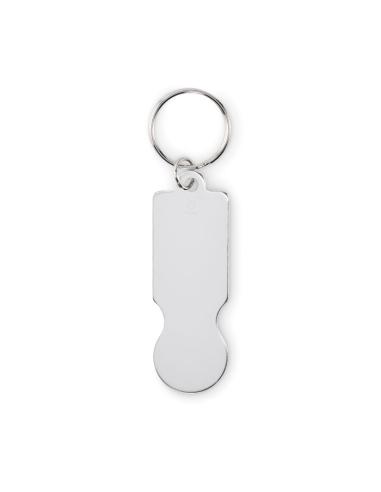 Llavero DE ALUMINIO RECICLADO Essen con ficha de carrito PERSONALIZABLE