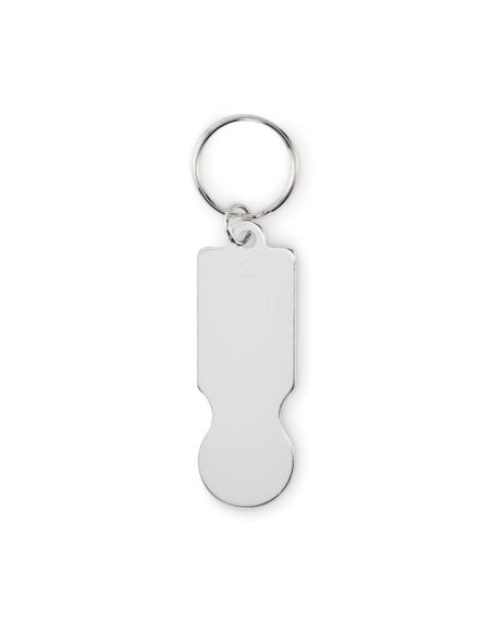 Llavero DE ALUMINIO RECICLADO Essen con ficha de carrito PERSONALIZABLE