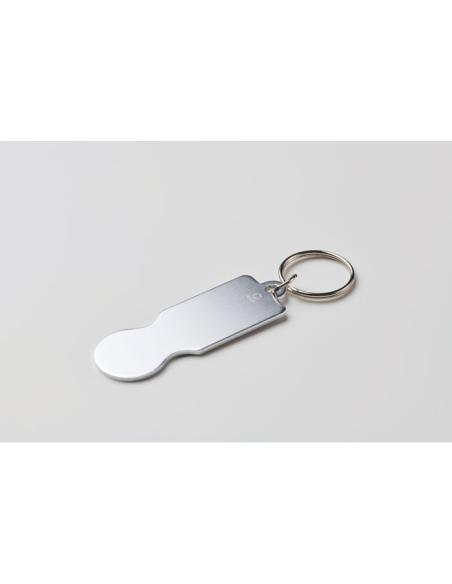 Llavero DE ALUMINIO RECICLADO Essen con ficha de carrito PERSONALIZABLE