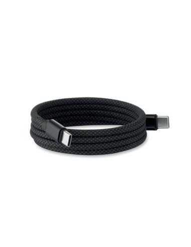 Cable de carga RPET Gladstone magnético auto-enrollable 60W PERSONALIZABLE