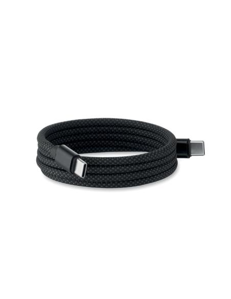 Cable de carga RPET Gladstone magnético auto-enrollable 60W PERSONALIZABLE