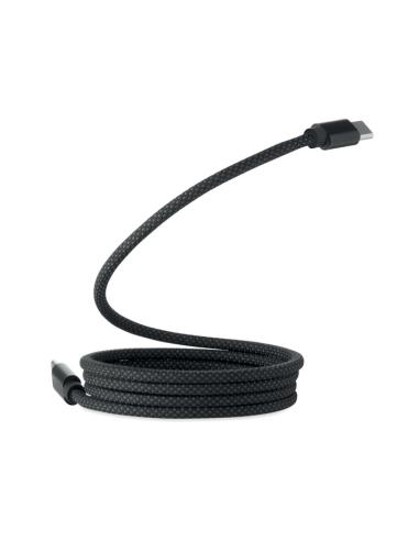Cable de carga RPET Gladstone magnético auto-enrollable 60W PERSONALIZABLE