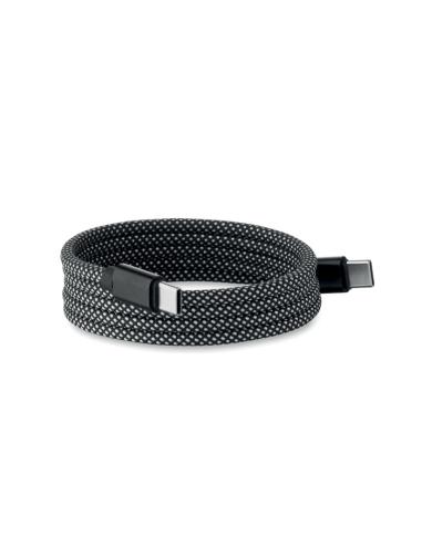Cable de carga RPET Gladstone magnético auto-enrollable 60W PERSONALIZABLE