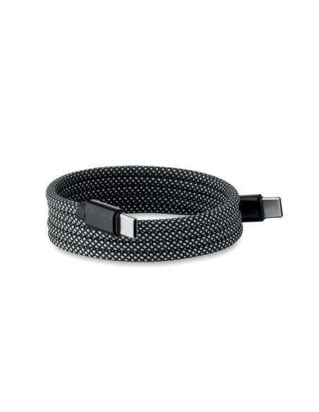 Cable de carga RPET Gladstone magnético auto-enrollable 60W PERSONALIZABLE