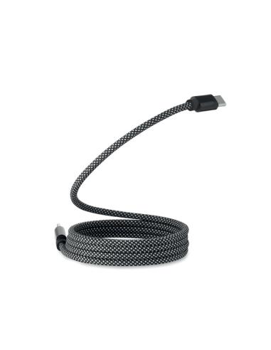 Cable de carga RPET Gladstone magnético auto-enrollable 60W PERSONALIZABLE