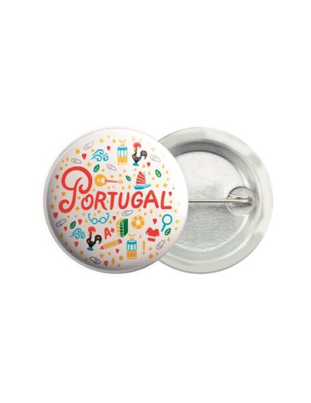 Chapa metálica Seia 59mm con aguja PERSONALIZABLE