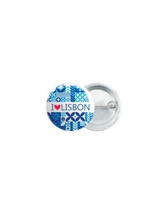 Chapa metálica Sines 25mm con aguja PERSONALIZABLE