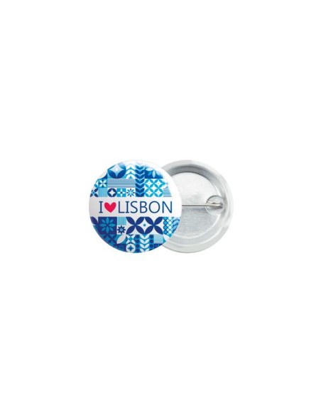 Chapa metálica Sines 25mm con aguja PERSONALIZABLE