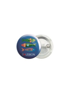 Chapa metálica Gandra 31mm con aguja PERSONALIZABLE