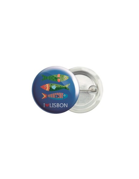 Chapa metálica Gandra 31mm con aguja PERSONALIZABLE