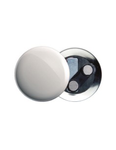 Chapa metálica Seia 59mm con doble imán para uso en ropa PERSONALIZABLE 2