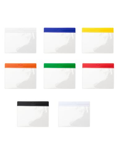 Identificador reutilizable Adalid transparente borde a color PERSONALIZABLE