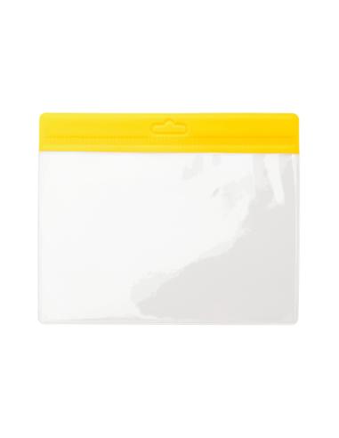 Identificador reutilizable Adalid transparente borde a color PERSONALIZABLE