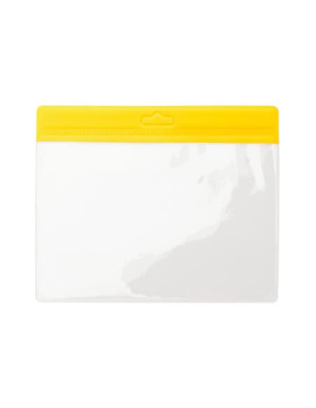 Identificador reutilizable Adalid transparente borde a color PERSONALIZABLE