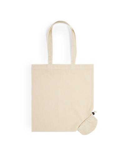 Bolsa de algodón orgánico 120g/m2 Donostia natural plegable PERSONALIZABLE
