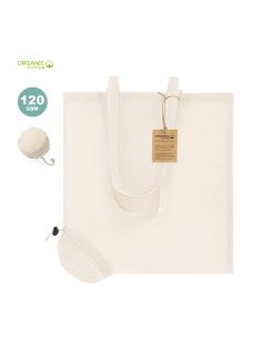 Bolsa de algodón orgánico 120g/m2 Donostia natural plegable PERSONALIZABLE